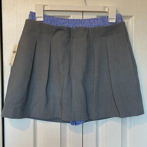 Anthropologie Grey Pleated Boxer Skort Size Small NWT